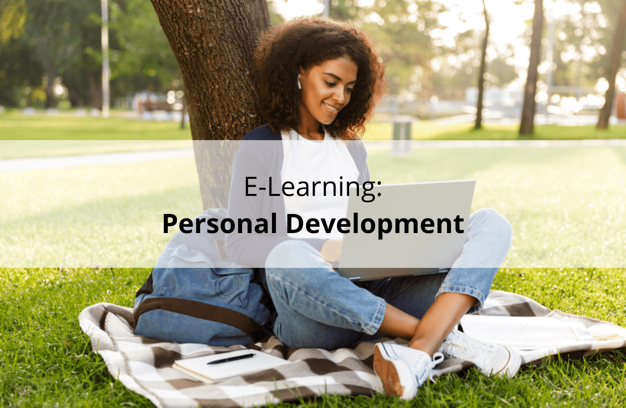 Personal development - woman with laptop