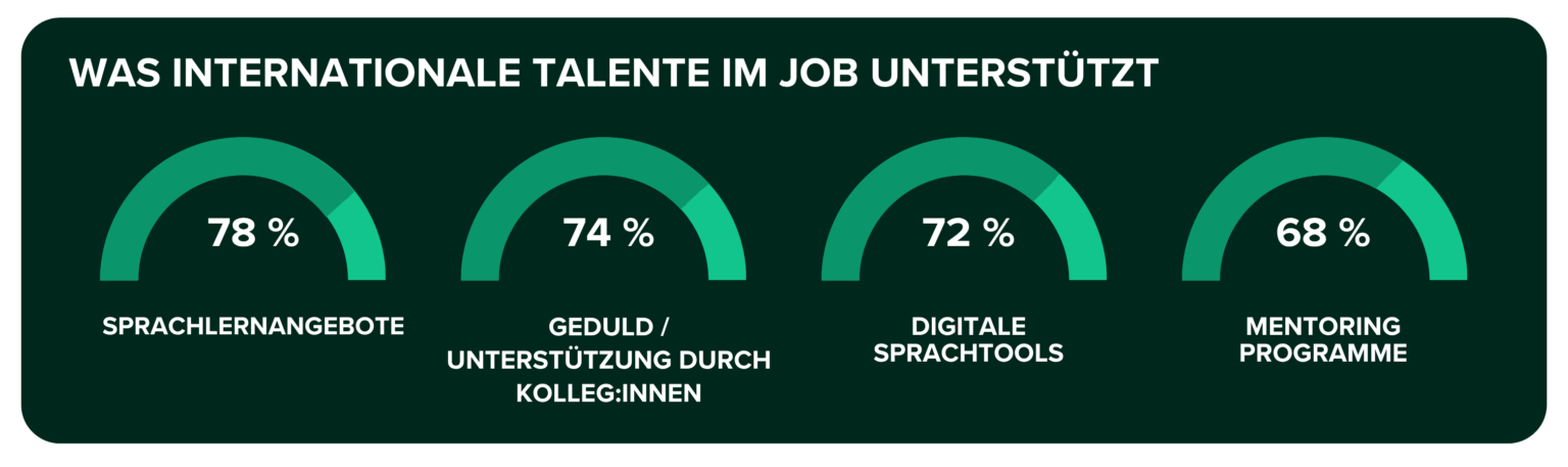 Grafik zeigt Möglichkeiten im internationalen Bewerbungsprozess zu unterstützen