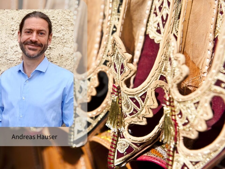 Andreas Hauser und orientalische Schuhe
