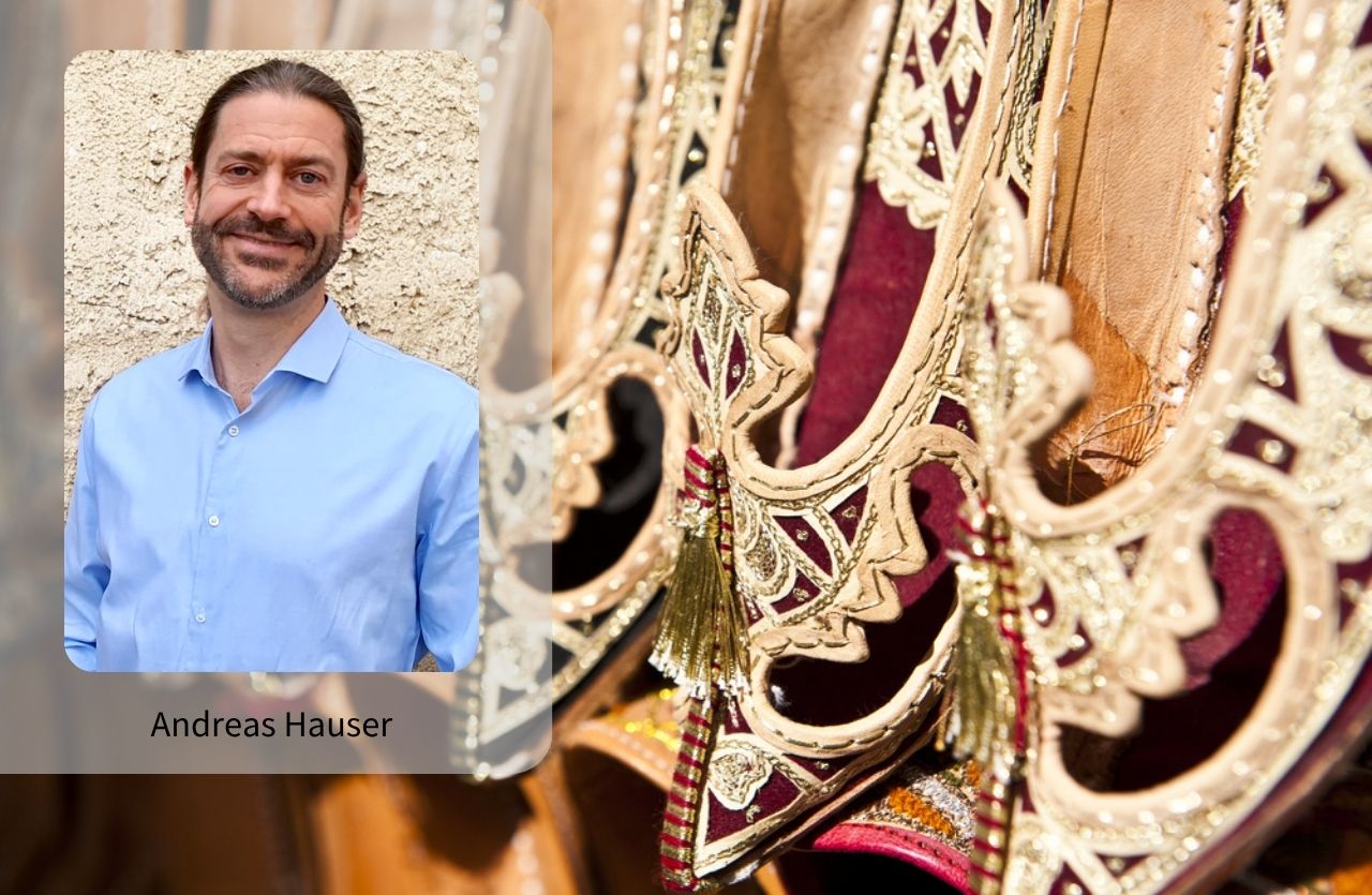 Andreas Hauser und orientalische Schuhe