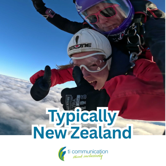 Two women skydiving in New Zealand